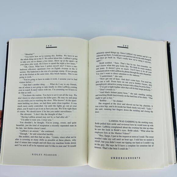 Undercurrents, a hardcover novel / book by Ridley Pearson - Good Used Condition - Picture 9 of 13